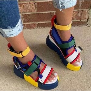 Strappy platform sandals